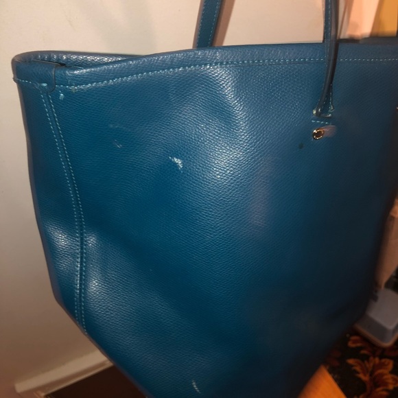 Coach Lathe Blue leather tote bag - Picture 5 of 5